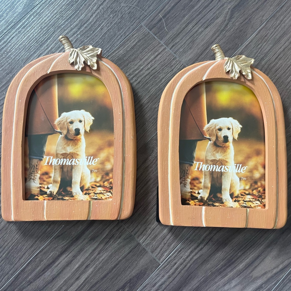 Pumpkin Photo Frame Set - Brown